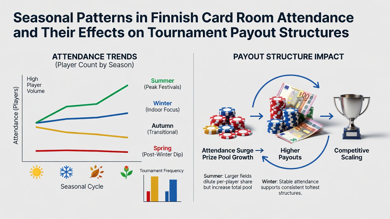 Seasonal Patterns in Finnish Card Room Attendance and Their Effects on Tournament Payout Structures